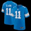 Mens Nike Damone Clark Blue Detroit Lions Team Game Jersey