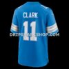 Mens Nike Damone Clark Blue Detroit Lions Team Game Jersey