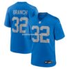 Mens Nike Brian Branch Blue Detroit Lions Alternate Game Jersey