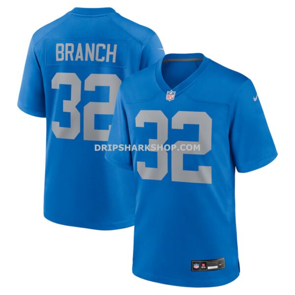Mens Nike Brian Branch Blue Detroit Lions Alternate Game Jersey
