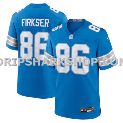 Mens Nike Anthony Firkser Blue Detroit Lions Team Game Jersey
