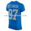 Mens Nike Aidan Hutchinson Blue Detroit Lions Alternate Vapor Fuse Elite Jersey