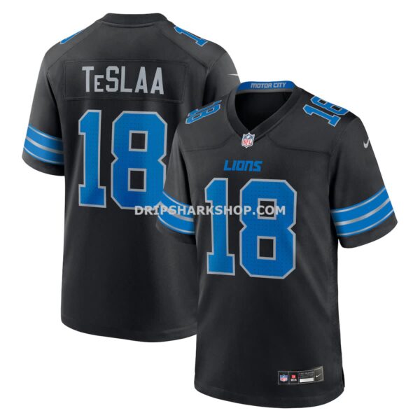 NFL11d26eG04-bc190f Mens Nike Isaac Teslaa Black Detroit Lions Alternate Game Player Jersey