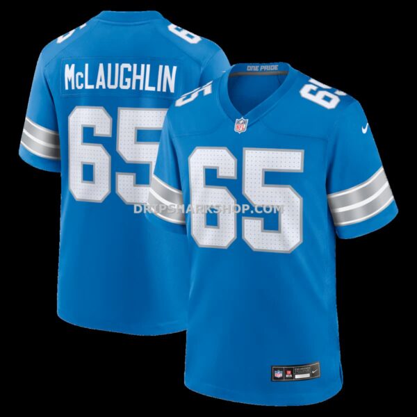 Mens Nike Seth Mclaughlin Blue Detroit Lions Team Game Jersey