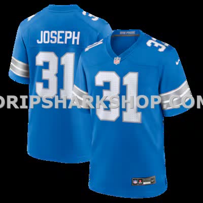 Mens Nike Kerby Joseph Blue Detroit Lions Team Game Jersey