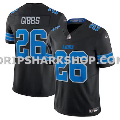 Mens Nike Jahmyr Gibbs Black Detroit Lions 2nd Alternate Vapor Fuse Limited Jersey