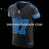 Mens Nike Aidan Hutchinson Black Detroit Lions Alternate Vapor Fuse Elite Jersey
