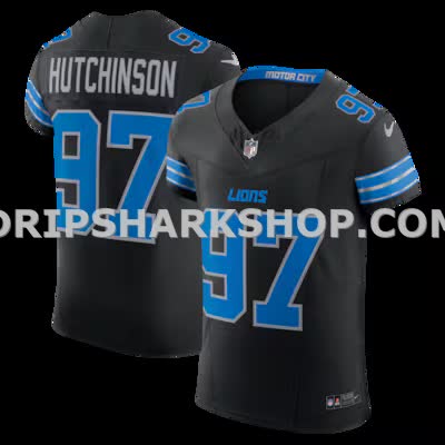 Mens Nike Aidan Hutchinson Black Detroit Lions Alternate Vapor Fuse Elite Jersey