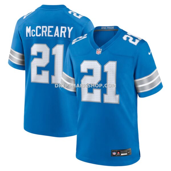 Mens Nike Roger Mccreary Blue Detroit Lions Team Game Jersey