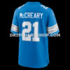 Mens Nike Roger Mccreary Blue Detroit Lions Team Game Jersey