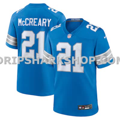 Mens Nike Roger Mccreary Blue Detroit Lions Team Game Jersey
