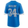 Mens Nike Alex Anzalone Blue Detroit Lions Alternate Game Jersey