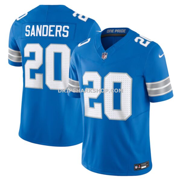 Mens Nike Barry Sanders Blue Detroit Lions Vapor Fuse Limited Jersey