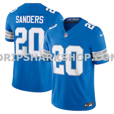 Mens Nike Barry Sanders Blue Detroit Lions Vapor Fuse Limited Jersey