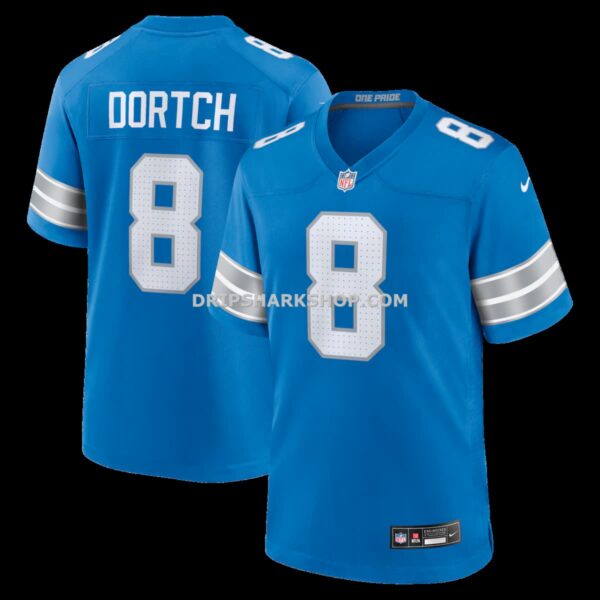 Mens Nike Greg Dortch Blue Detroit Lions Team Game Jersey