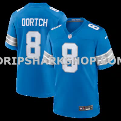 Mens Nike Greg Dortch Blue Detroit Lions Team Game Jersey