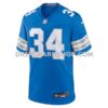Mens Nike Alex Anzalone Blue Detroit Lions Game Jersey