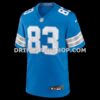 Mens Nike Tyler Conklin Blue Detroit Lions Team Game Jersey