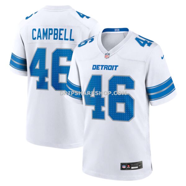 Mens Nike Jack Campbell White Detroit Lions White Game Jersey