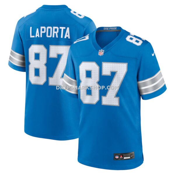 Mens Nike Sam Laporta Blue Detroit Lions Game Jersey