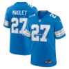 Mens Nike Arthur Maulet Blue Detroit Lions Team Game Jersey