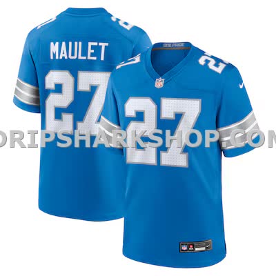 Mens Nike Arthur Maulet Blue Detroit Lions Team Game Jersey