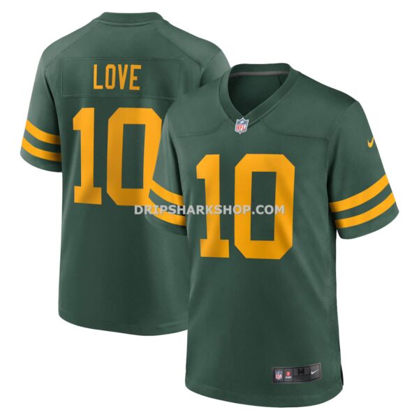 NFL1203deG04-5498b5 Mens Nike Jordan Love Green Green Bay Packers Alternate Game Jersey