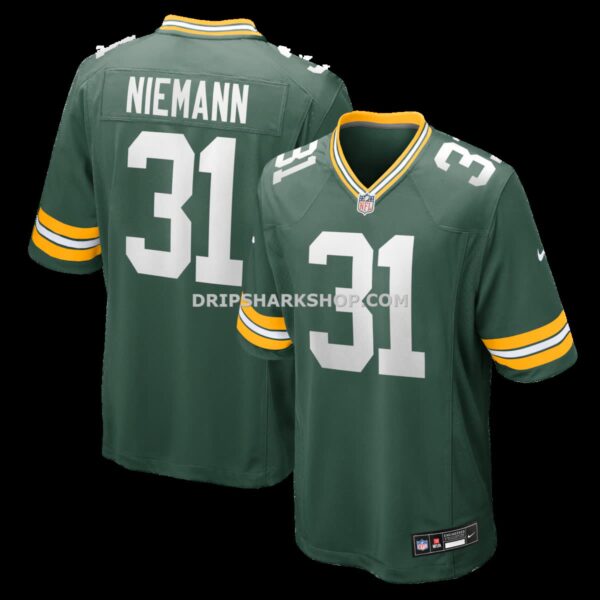 Mens Nike Nick Niemann Green Green Bay Packers Team Game Jersey