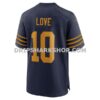 Mens Nike Jordan Love Navy Green Bay Packers The 1923 Classic Game Jersey