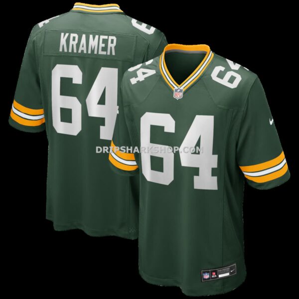 Mens Nike Jerry Kramer Green Green Bay Packers Game Retired Player Jersey
