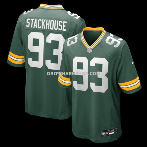 Mens Nike Nazir Stackhouse Green Green Bay Packers Team Game Jersey