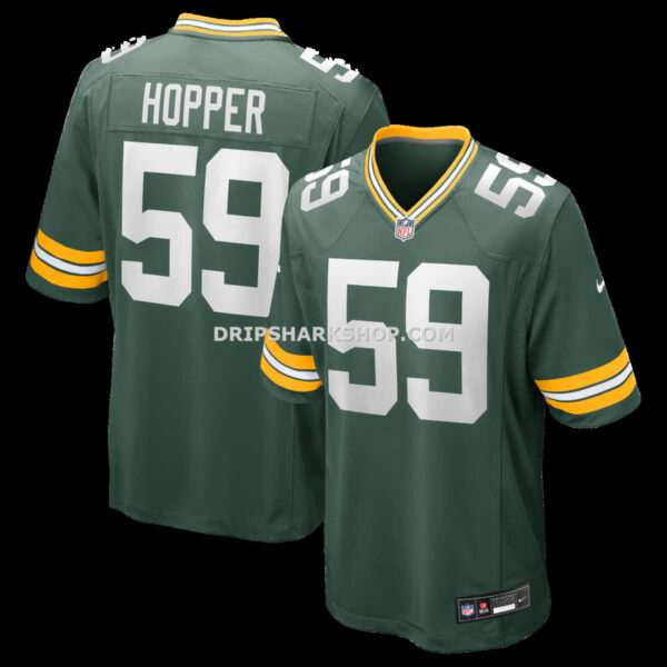 Mens Nike Tyron Hopper Green Green Bay Packers Game Jersey
