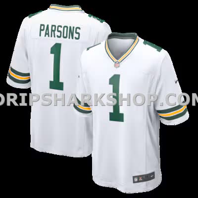 Mens Nike Micah Parsons White Green Bay Packers Game Player Jersey