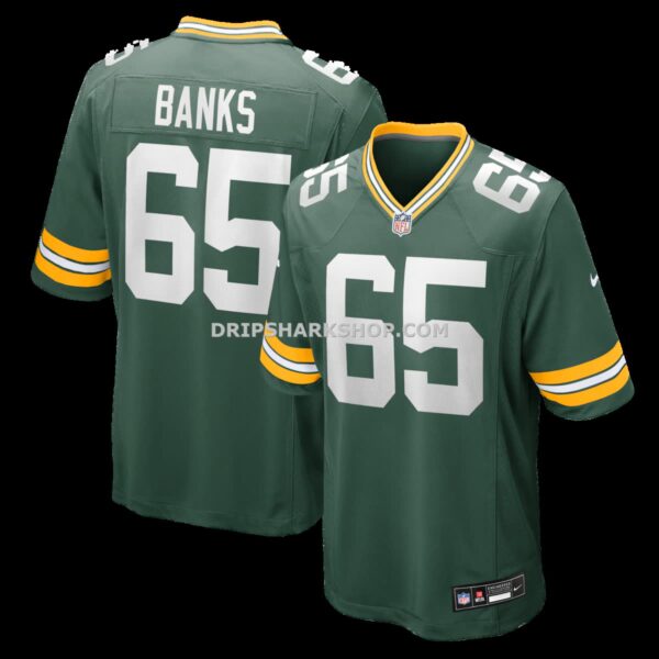 Mens Nike Aaron Banks Green Green Bay Packers Team Game Jersey