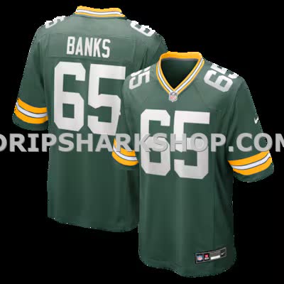 Mens Nike Aaron Banks Green Green Bay Packers Team Game Jersey
