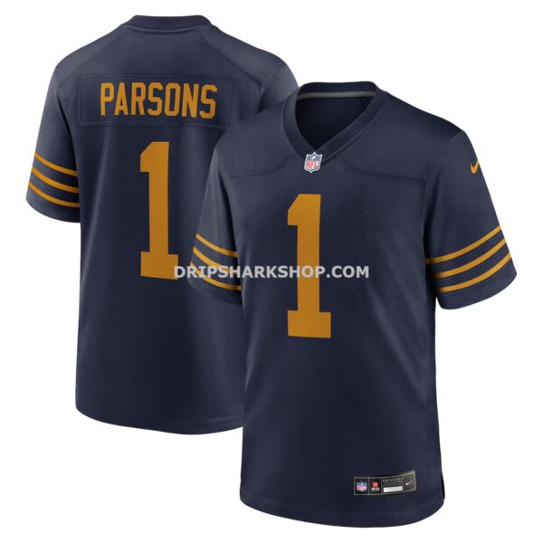 NFL1260d2G04-f318d9 Mens Nike Micah Parsons Navy Green Bay Packers The 1923 Classic Game Jersey