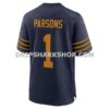NFL1260d2G06-fd5414 Mens Nike Micah Parsons Navy Green Bay Packers The 1923 Classic Game Jersey