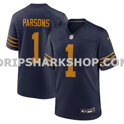 Mens Nike Micah Parsons Navy Green Bay Packers The 1923 Classic Game Jersey