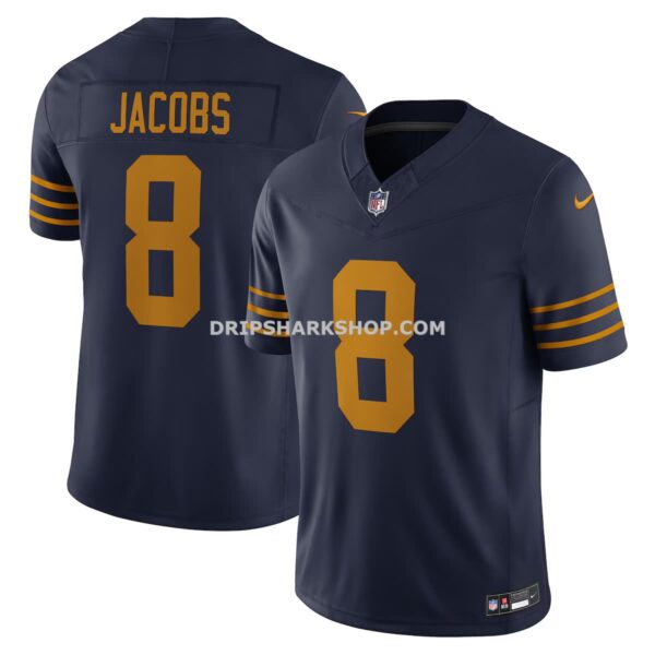 Mens Nike Josh Jacobs Navy Green Bay Packers The 1923 Classic Vapor Fuse Limited Jersey