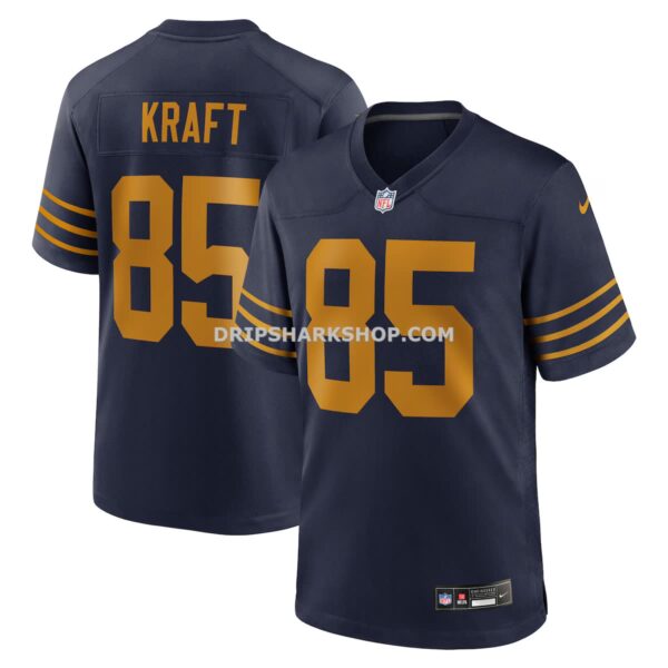 Mens Nike Tucker Kraft Navy Green Bay Packers Alternate Game Jersey