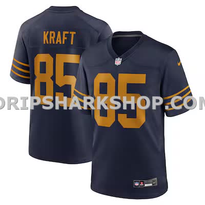 Mens Nike Tucker Kraft Navy Green Bay Packers Alternate Game Jersey