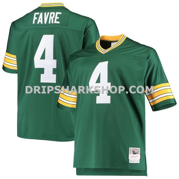 Mens Mitchell And Ness Brett Favre Green Green Bay Packers Big And Tall 1996 Retired Player Replica Jersey Pi4025000