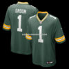 Mens Nike Number 1 Groom Green Green Bay Packers Game Jersey