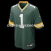 Mens Nike Number 1 Groom Green Green Bay Packers Game Jersey