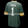 Mens Nike Number 1 Groom Green Green Bay Packers Game Jersey