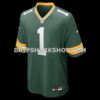 NFL1296a4G05-95c496 Mens Nike Number 1 Dad Green Green Bay Packers Game Jersey