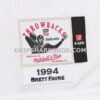 Mens Mitchell And Ness Brett Favre White Green Bay Packers 1994 Authentic Throwback Retired Player Jersey
