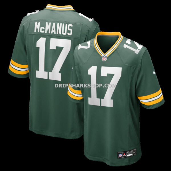 Mens Nike Brandon Mcmanus Green Green Bay Packers Team Game Jersey