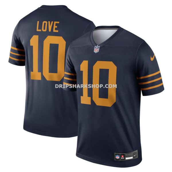 NFL129e32G04-9ccc61 Mens Nike Jordan Love Navy Green Bay Packers The 1923 Classic Legend Player Dri Fit Top