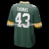 Mens Nike Kiondre Thomas Green Green Bay Packers Game Player Jersey